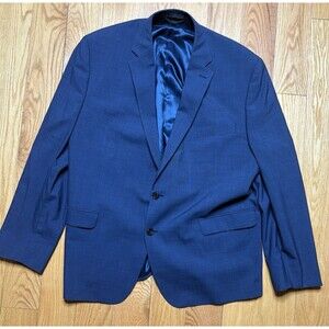 Lauren Ralph Lauren Blazer Mens Size 46R Blue 100% Wool 2 Buttons Jacket Coat